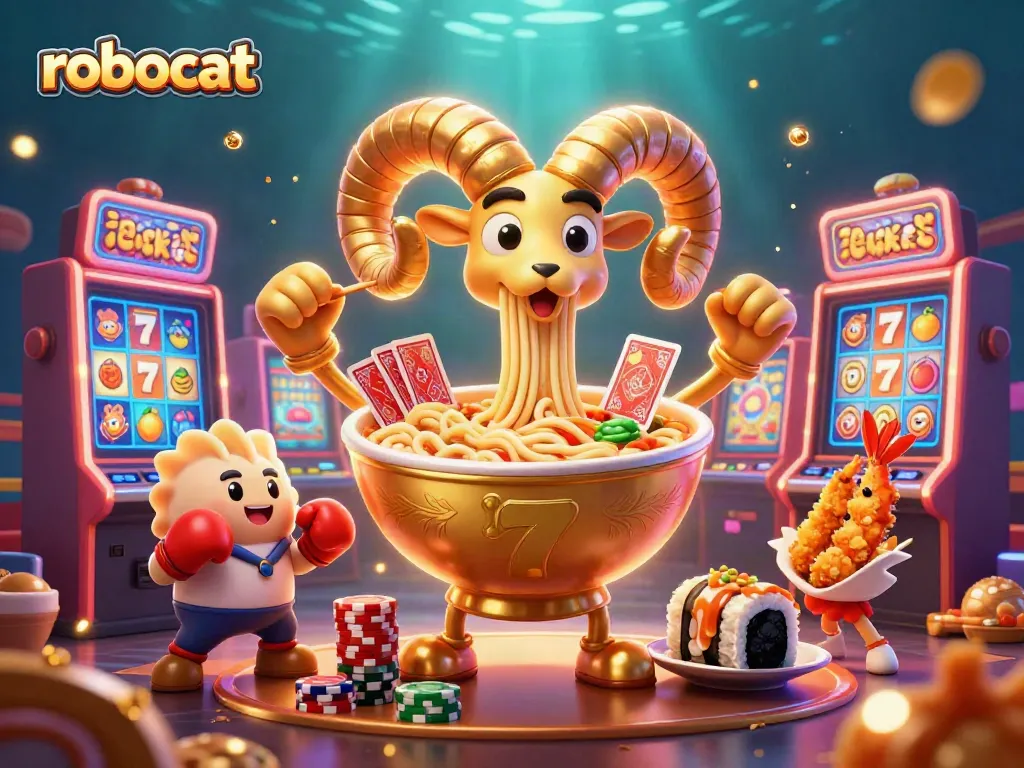 Engage with robocat-themed slots featuring dynamic character interactions and vibrant casino elements.